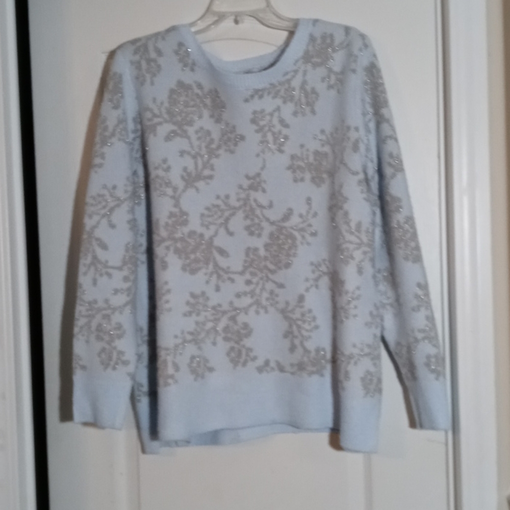 Blue and Silver Sweater